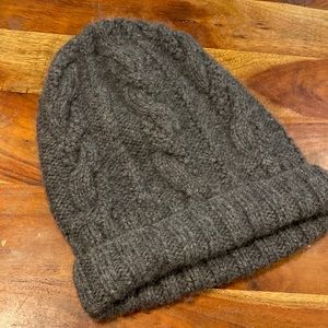 EUGENIA KIM baby alpaca slouch hat tunic cable grey gray